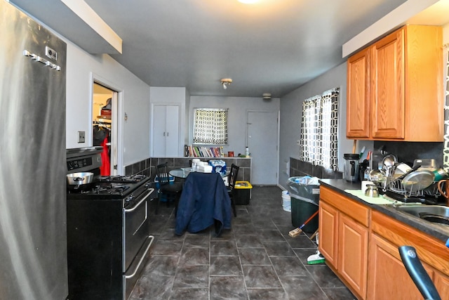 kitchen with stainless steel appliances and sink