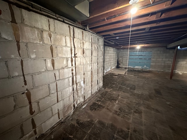 view of basement