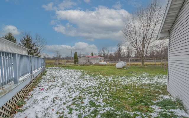 view of snowy yard