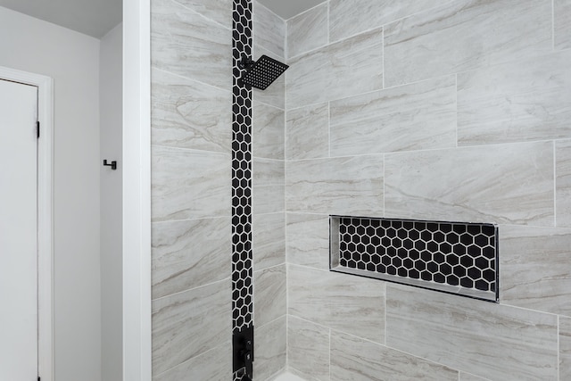 details with tiled shower