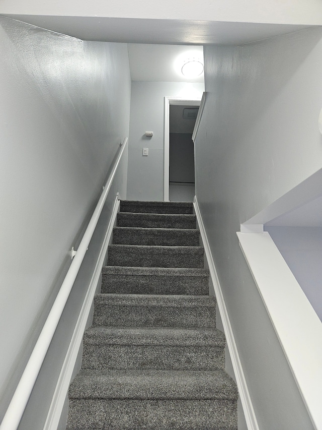 stairway with carpet