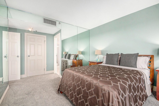 bedroom with carpet floors