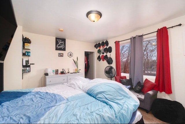 view of carpeted bedroom