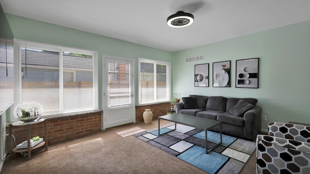 view of carpeted living room