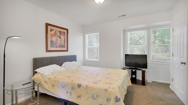 view of carpeted bedroom