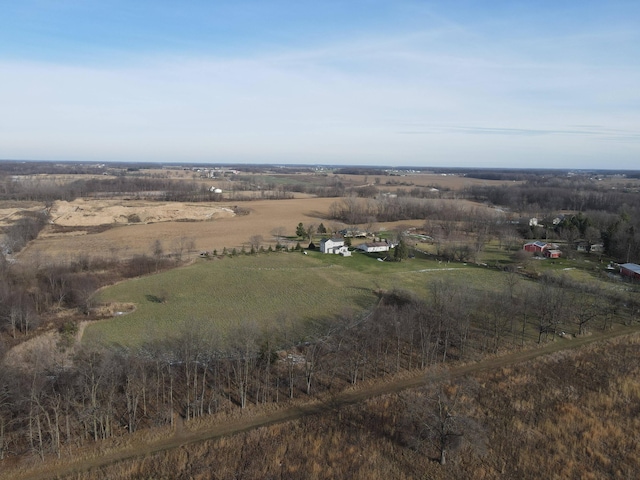 drone / aerial view featuring a rural view