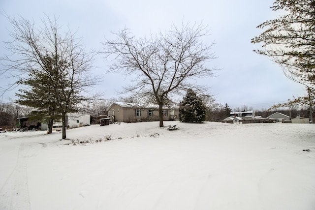 view of snowy yard