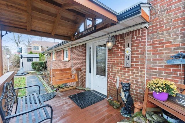 view of wooden deck