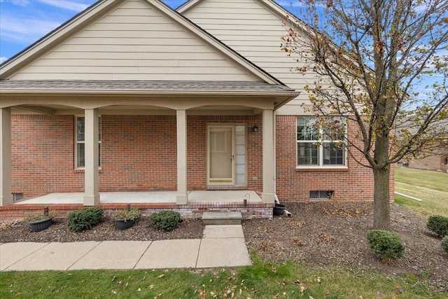 view of front of property with a porch