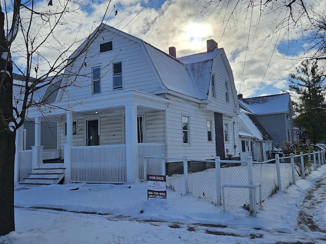 exterior space featuring covered porch