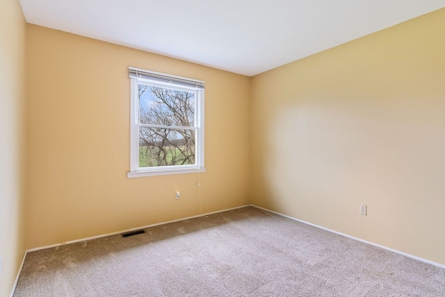 unfurnished room featuring carpet