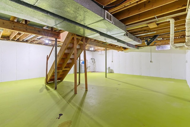 basement featuring washer / clothes dryer