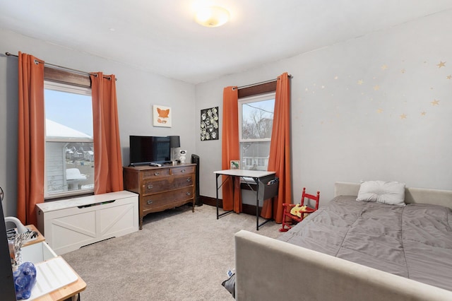 view of carpeted bedroom