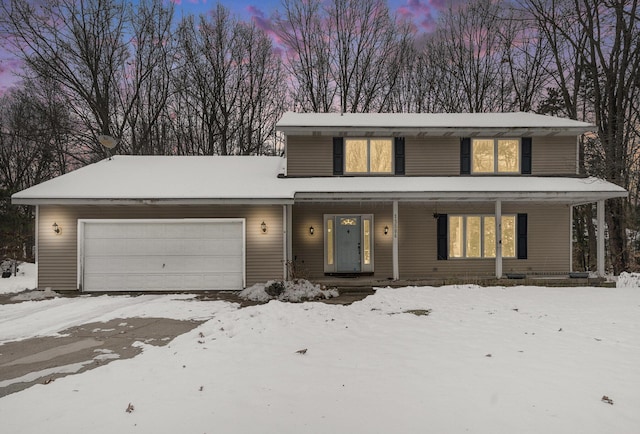 view of front of house featuring a garage