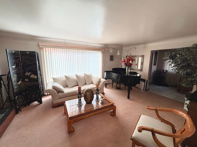 view of carpeted living room