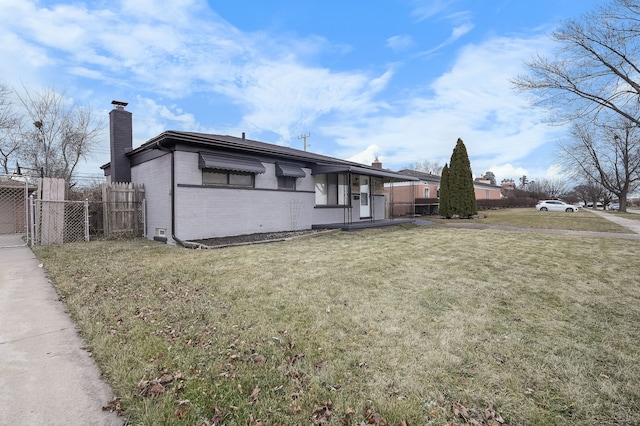 view of property exterior featuring a yard