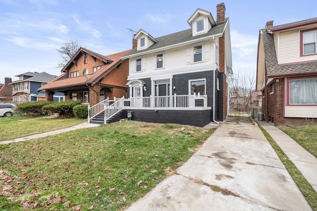 view of property with a front yard