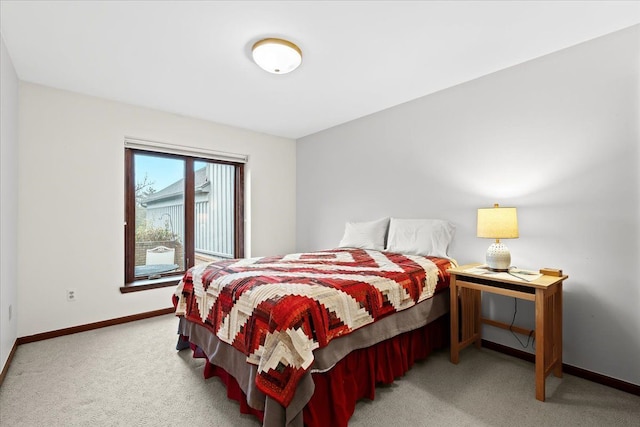 bedroom with carpet floors