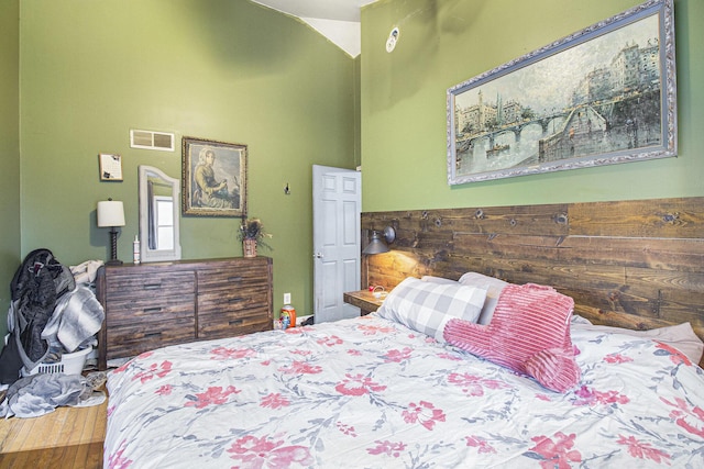 bedroom featuring wood-type flooring