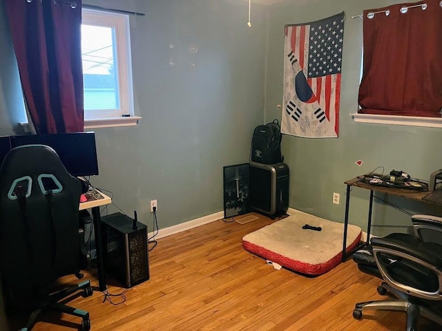 office featuring light hardwood / wood-style floors