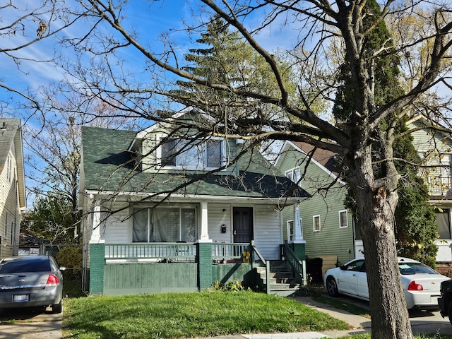 view of front of house with covered porch