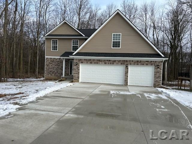 front of property featuring a garage