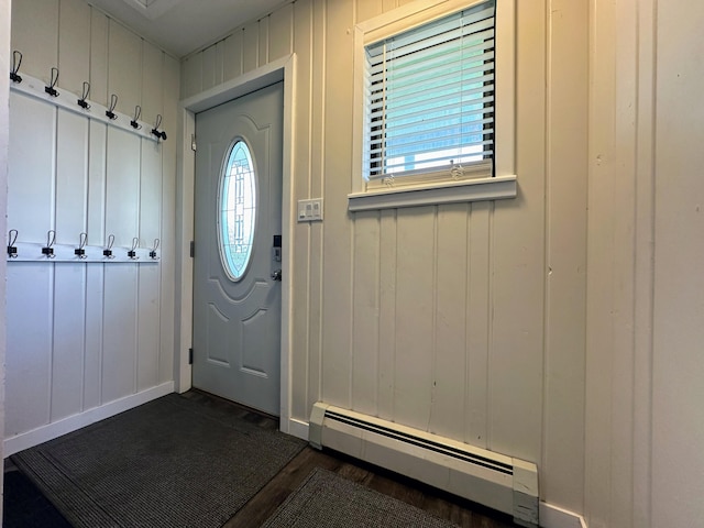 interior space featuring baseboard heating