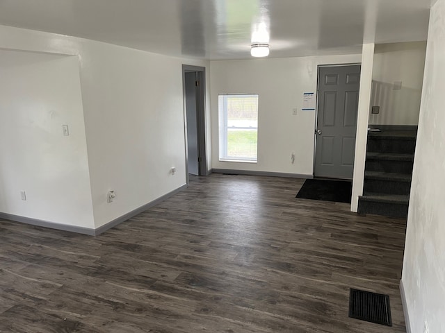 interior space featuring dark hardwood / wood-style floors