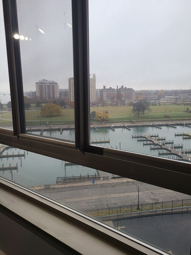 8900 E Jefferson Ave # 908 # 909, Detroit, MI 48214 - water view featuring nearby urban area