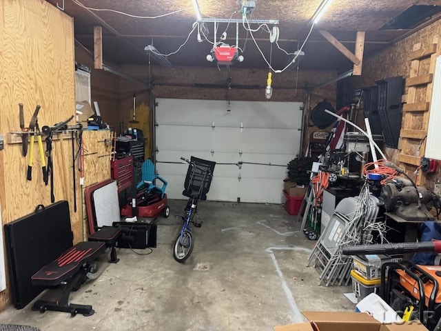 garage featuring a garage door opener