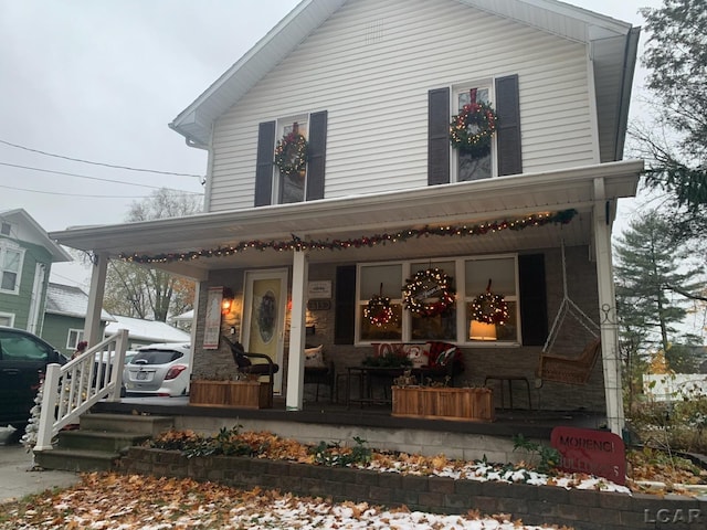 view of front of home with a porch