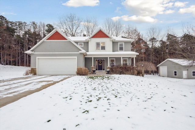 view of front of home featuring a garage