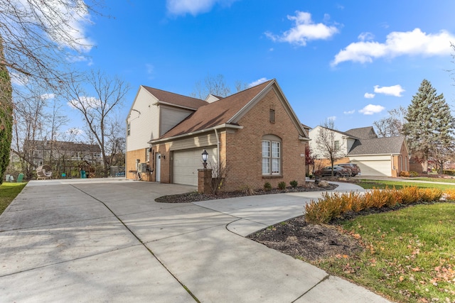 view of property exterior featuring a garage