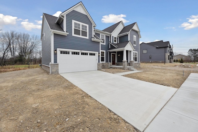 view of front of home featuring a garage