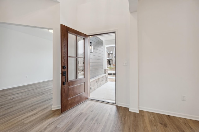 foyer featuring light hardwood / wood-style flooring