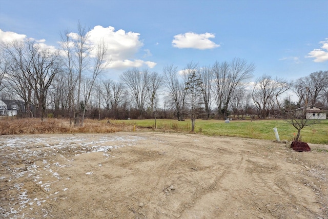 view of yard featuring a rural view