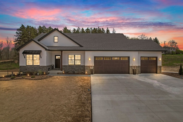 view of front of home featuring a garage