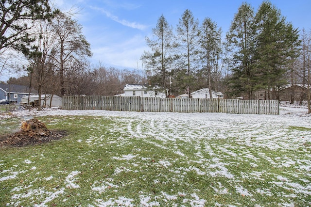 view of snowy yard