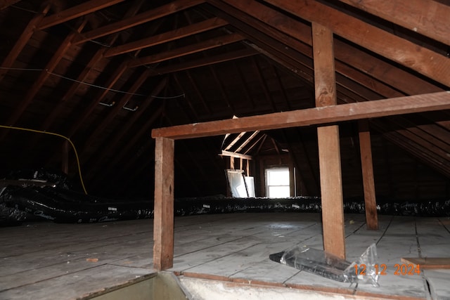 view of attic