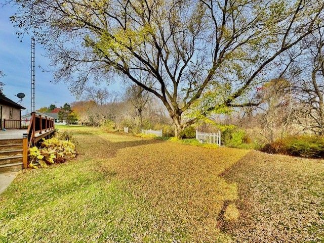 view of yard with a deck