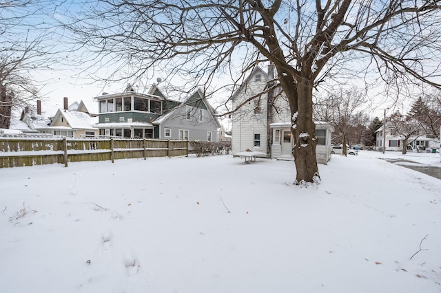 view of snowy yard