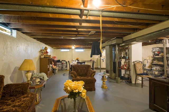 view of basement