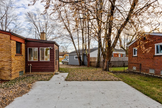 view of yard with a patio area