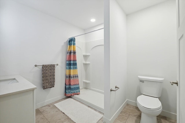 330 Canfield St, Milan, MI 48160 - bathroom featuring a shower with shower curtain, vanity, and toilet
