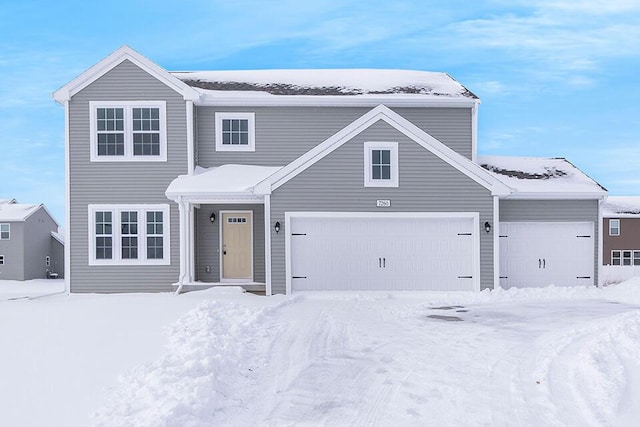 view of front of home featuring a garage