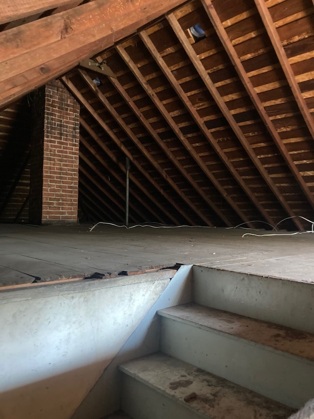 view of attic