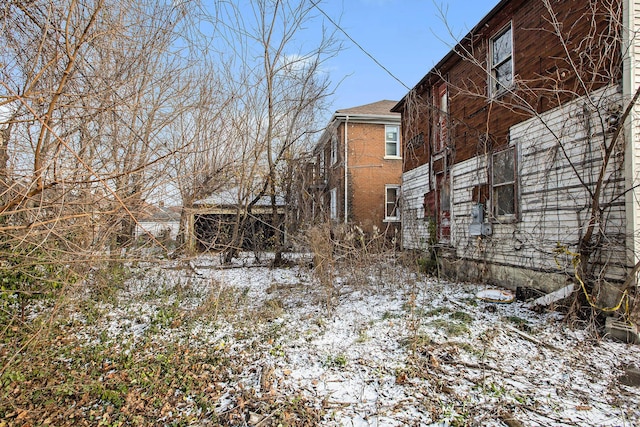 view of snowy yard