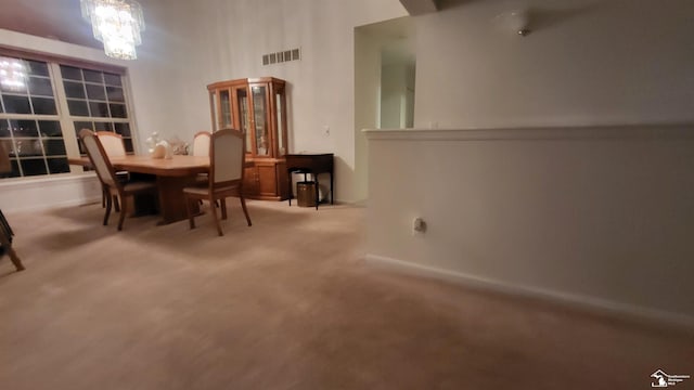 26926 Reaume, Trenton, MI 48183 - carpeted dining area featuring a chandelier