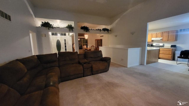 view of carpeted living room