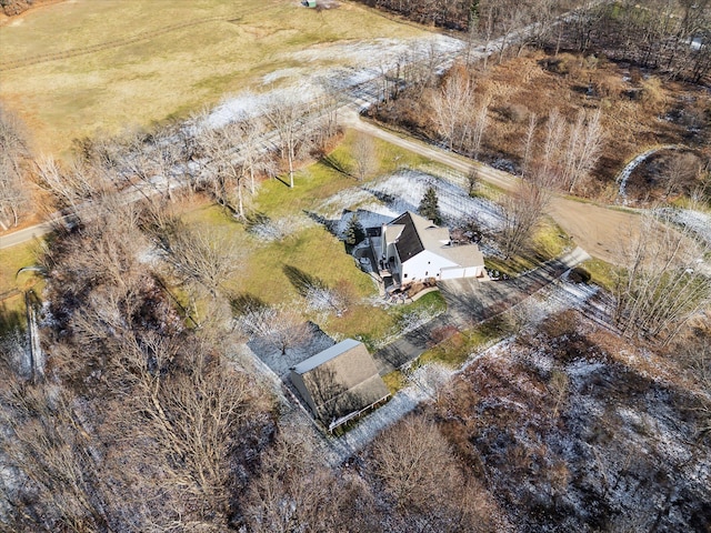 bird's eye view featuring a rural view